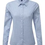 Overhemd met grote vichyruiten, light blue / white — productfoto 4