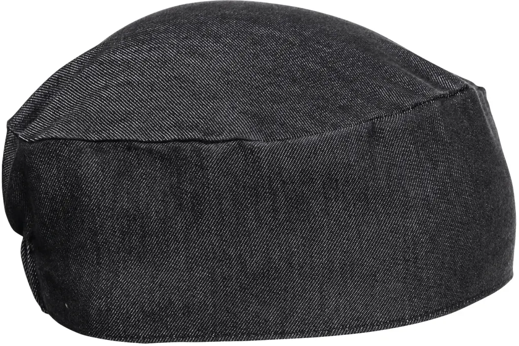 Koksmuts  type skull cap, black denim — productfoto 6