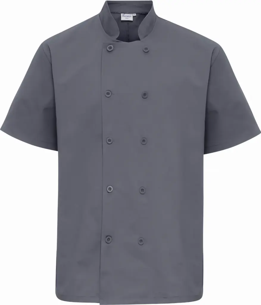 Short Sleeve Chefs Jacket, steel — productfoto 8