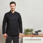 PR665_2024 - Hidalgo-werbeartikel Long Sleeve Press Stud Chef's Jacket