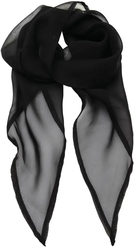 PS_PR740_BLACK - Hidalgo-werbeartikel Ladies Chiffon Sjaal, black — productfoto 2