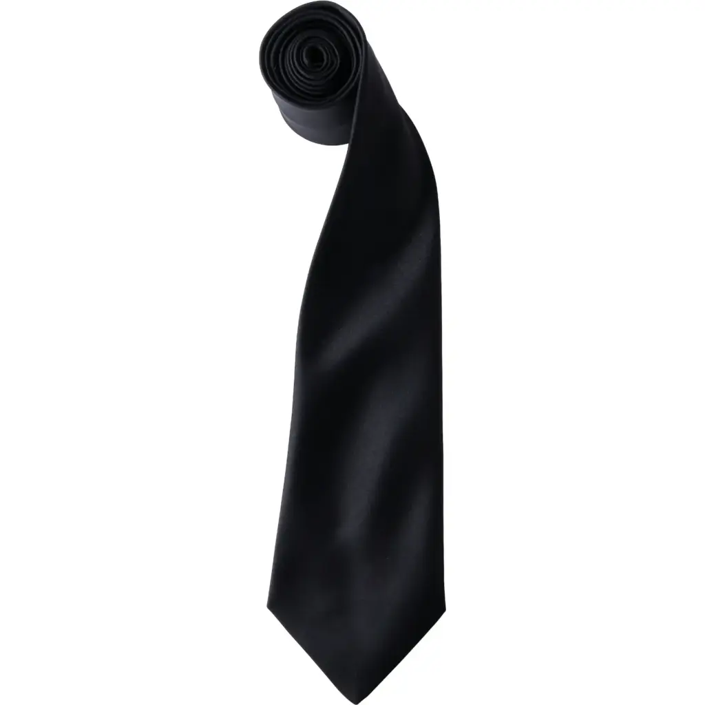 PS_PR750_BLACK - Hidalgo-werbeartikel Satijnen stropdas, black — productfoto 2