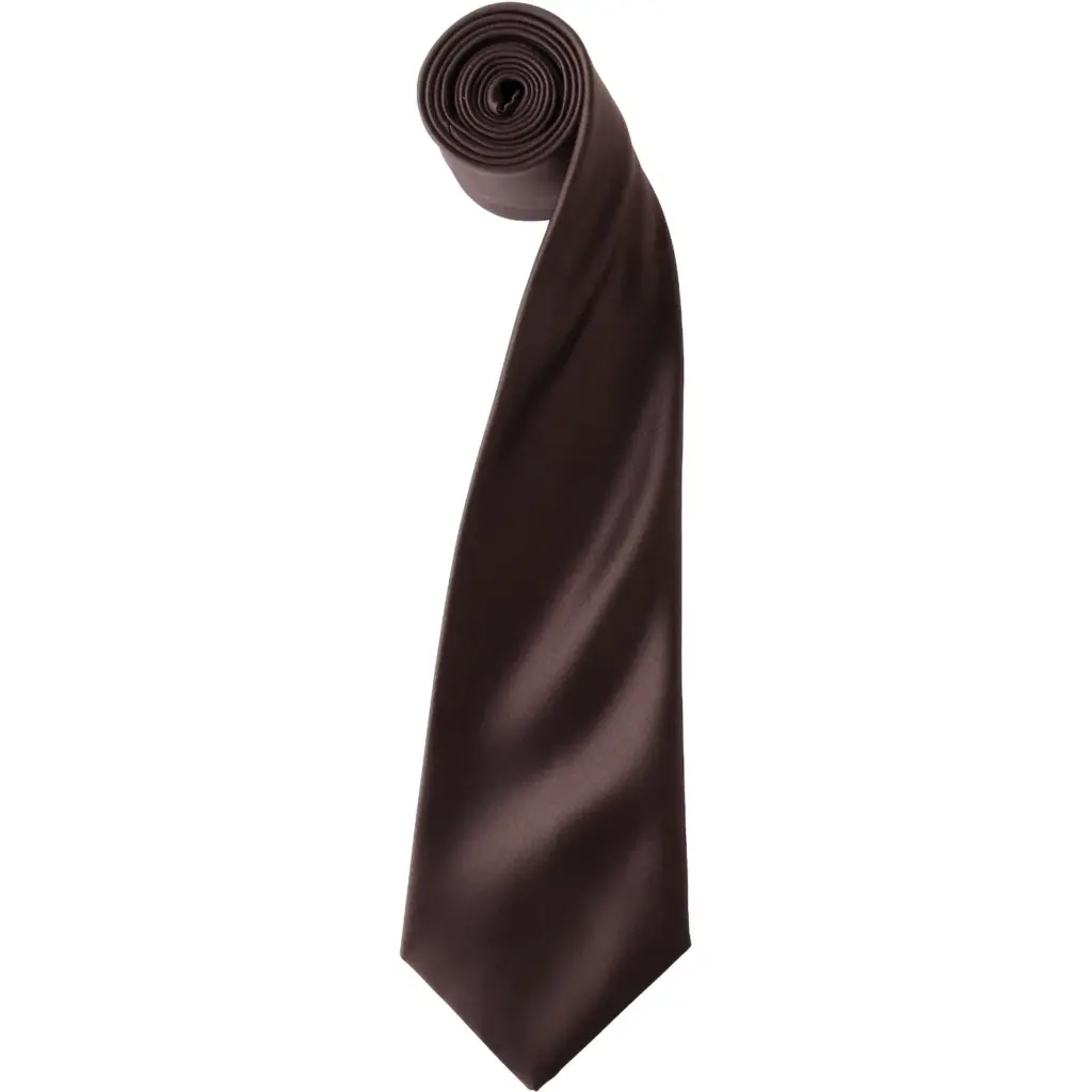 PS_PR750_BROWN - Hidalgo-werbeartikel Satijnen stropdas, brown — productfoto 5