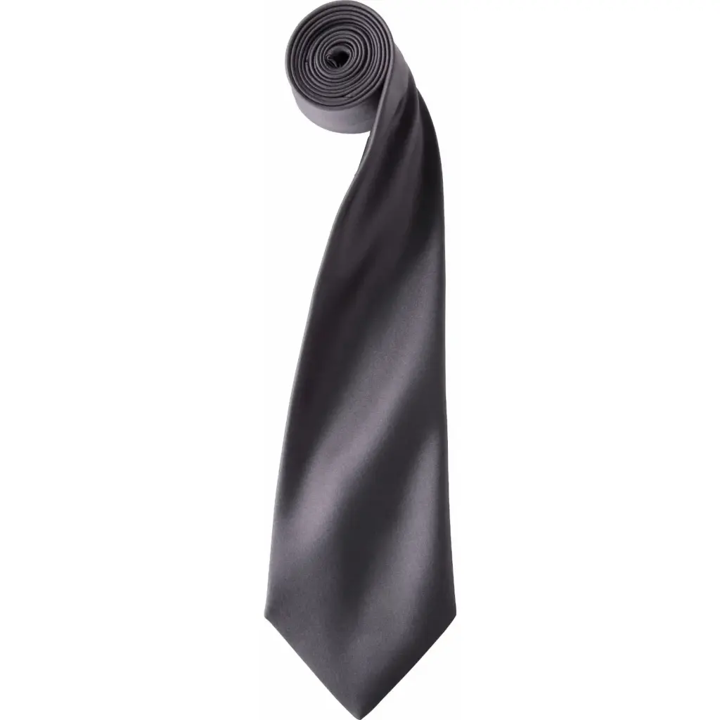 PS_PR750_DARKGREY - Hidalgo-werbeartikel Satijnen stropdas, dark grey — productfoto 7