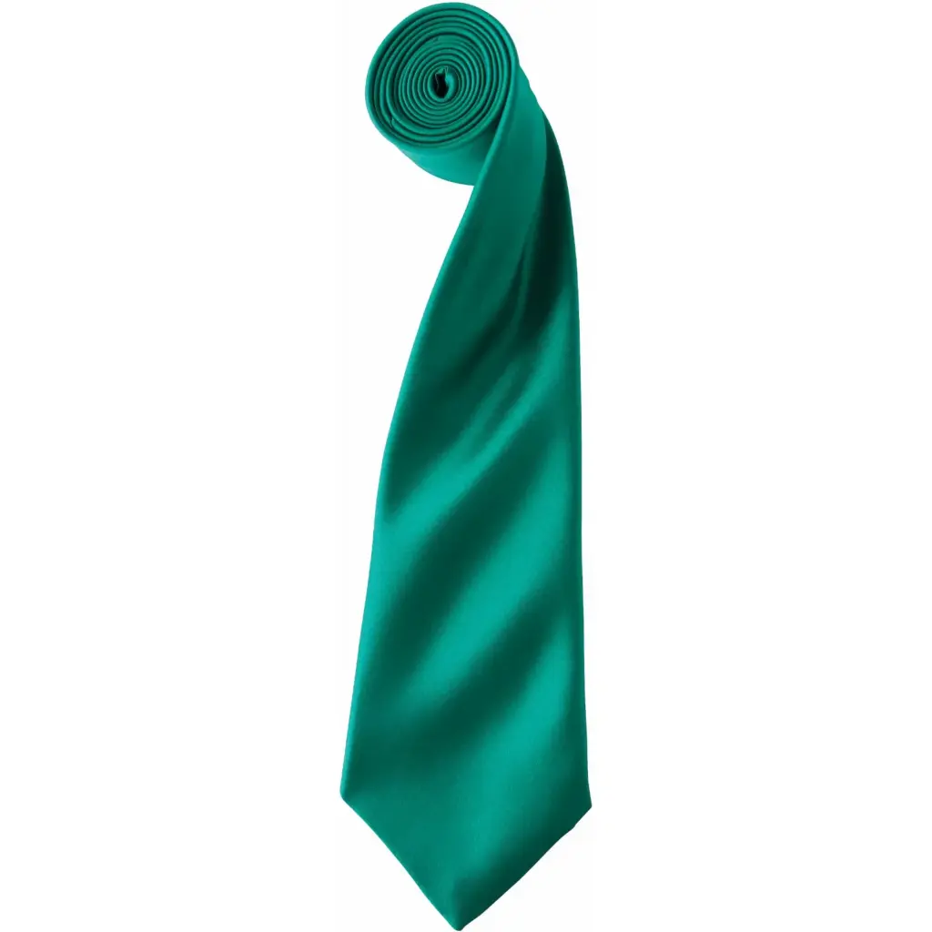 PS_PR750_EMERALD - Hidalgo-werbeartikel Satijnen stropdas, emerald — productfoto 4