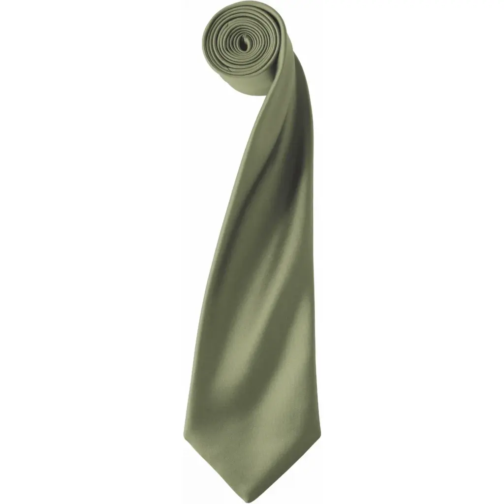 PS_PR750_GREENOLIVE - Hidalgo-werbeartikel Satijnen stropdas, green olive — productfoto 9