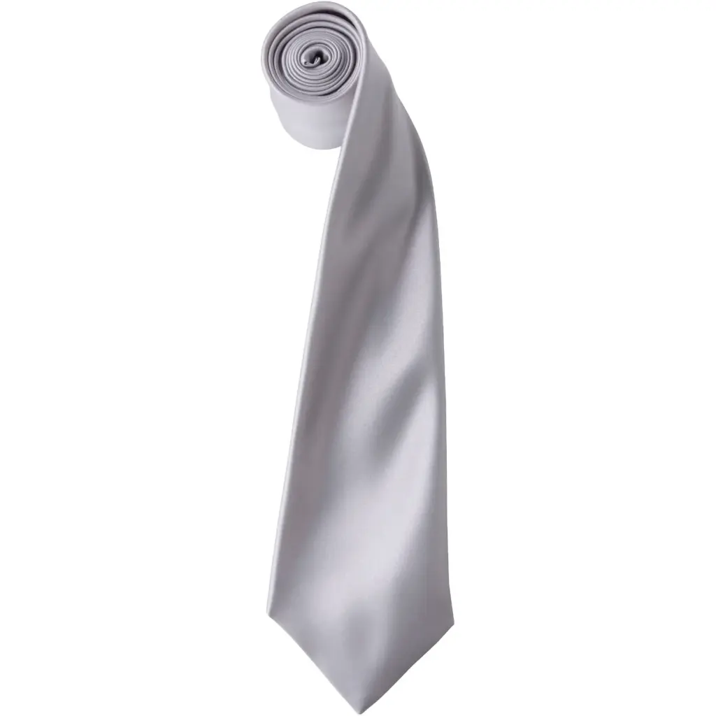 PS_PR750_SILVER - Hidalgo-werbeartikel Satijnen stropdas, silver — productfoto 21
