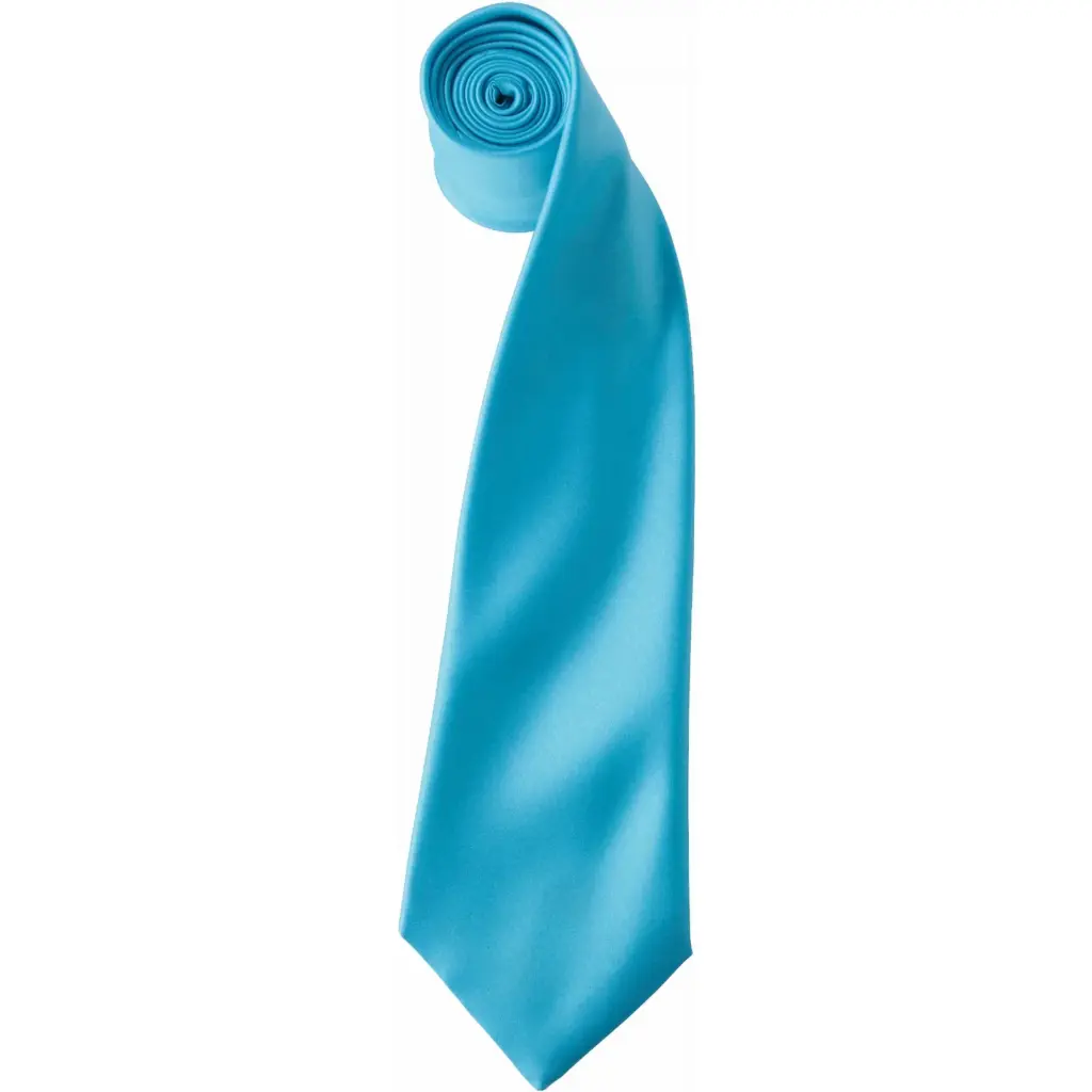 PS_PR750_TURQUOISE - Hidalgo-werbeartikel Satijnen stropdas, turquoise — productfoto 23