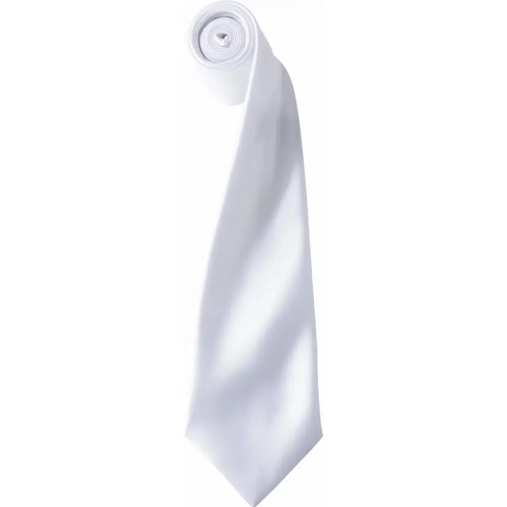 PS_PR750_WHITE - Hidalgo-werbeartikel Satijnen stropdas, white — productfoto 24