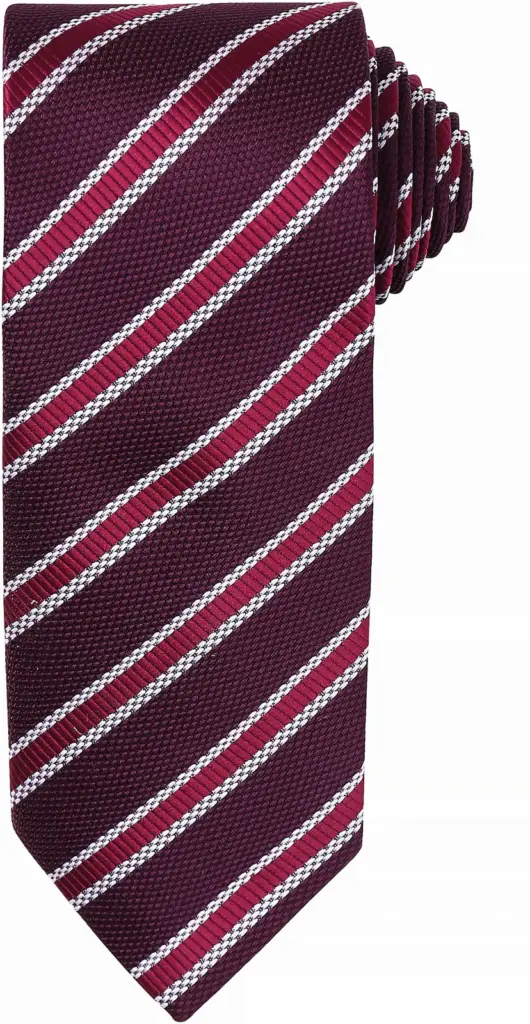 PS_PR783_AUBERGINE-BURGUNDY - Hidalgo-werbeartikel Stropdas "Waffle Stripe", aubergine / burgundy — productfoto 5