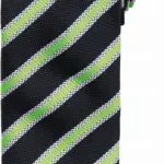 PS_PR783_BLACK-LIME - Hidalgo-werbeartikel Stropdas "Waffle Stripe", black / lime — productfoto 7