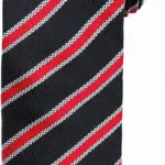 PS_PR783_BLACK-RED - Hidalgo-werbeartikel Stropdas "Waffle Stripe", black / red — productfoto 8