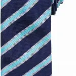 PS_PR783_NAVY-TURQUOISE - Hidalgo-werbeartikel Stropdas "Waffle Stripe", navy / turquoise — productfoto 11