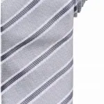 PS_PR783_SILVER-DARKGREY - Hidalgo-werbeartikel Stropdas "Waffle Stripe", silver / dark grey — productfoto 12