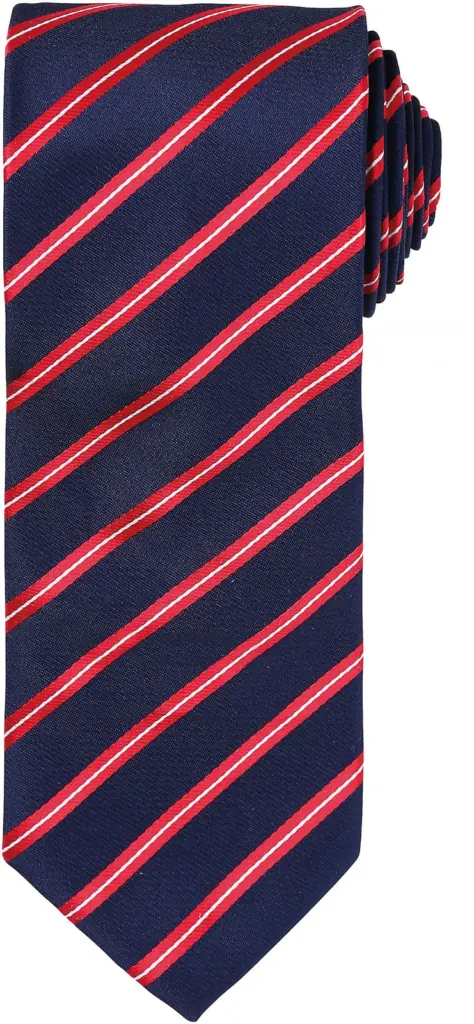 Stropdas "Sports Stripe", navy / red — productfoto 4