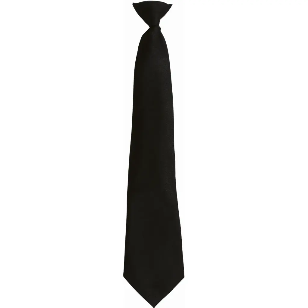PS_PR785_BLACK - Hidalgo-werbeartikel "Colours" Stropdas met clip, black — productfoto 3