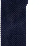 Smalle gebreide stropdas, navy — productfoto 4
