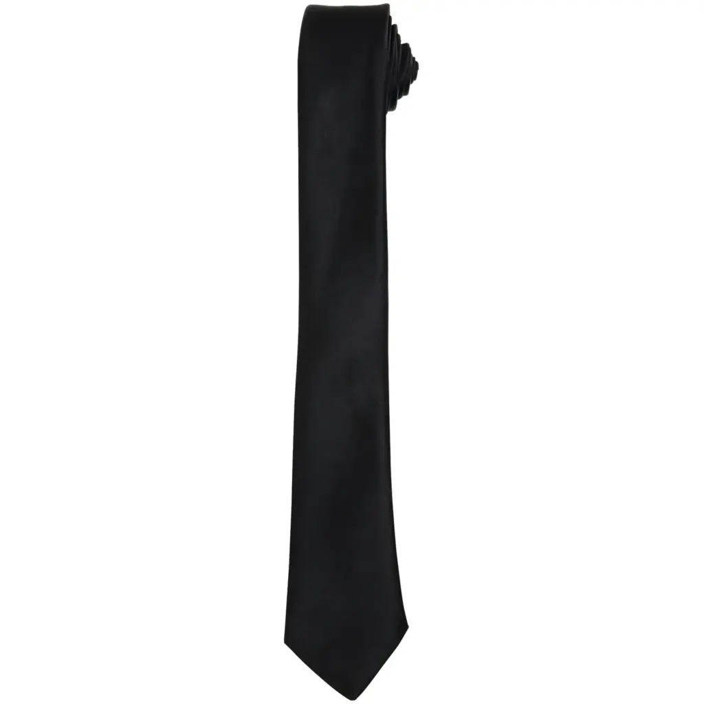 PS_PR793_BLACK - Hidalgo-werbeartikel Smalle stropdas, black — productfoto 4