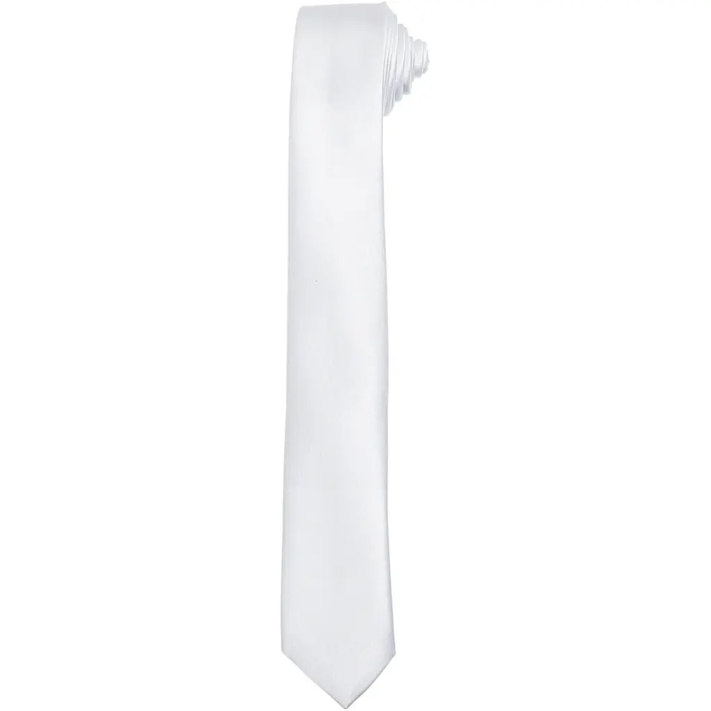 PS_PR793_WHITE - Hidalgo-werbeartikel Smalle stropdas, white — productfoto 8