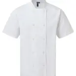 PS_PR902_WHITE - Hidalgo-werbeartikel Coolchecker® koksjas met korte mouwen, white — productfoto 6