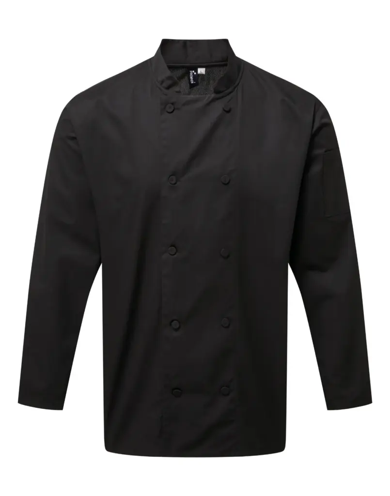 PS_PR903_BLACK - Hidalgo-werbeartikel Koksjasje met lange mouwen Coolchecker®, black — productfoto 5