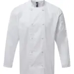 PS_PR903_WHITE - Hidalgo-werbeartikel Koksjasje met lange mouwen Coolchecker®, white — productfoto 6