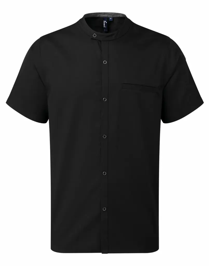Koksjas met korte mouwen, black — productfoto 5