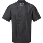 Koksjasje “Zip close”, black denim — productfoto 2