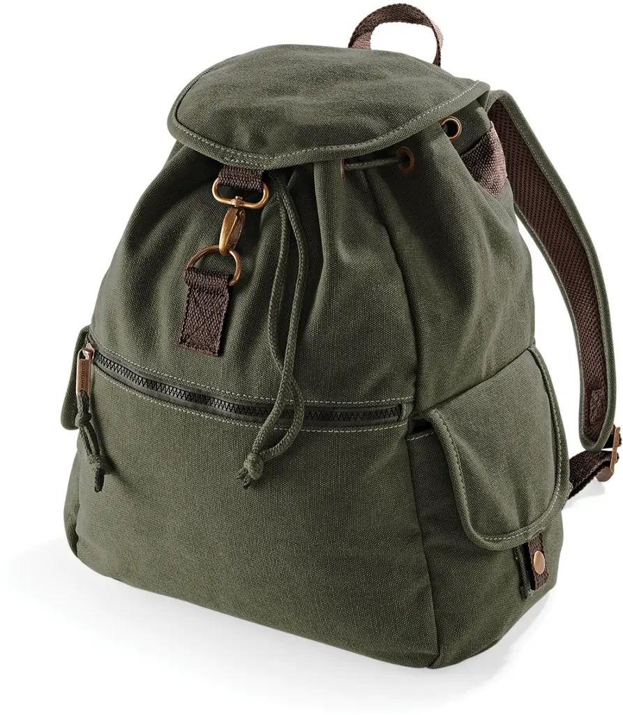 PS_QD612-FS_VINTAGEMILITARYGREEN - Hidalgo Vintage canvas rugzak, vintage military green — productfoto 6