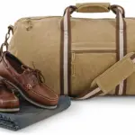 Vintage canvas weekendtas — productfoto 3
