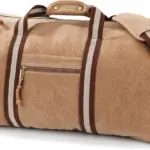 Vintage canvas weekendtas, sahara — productfoto 5