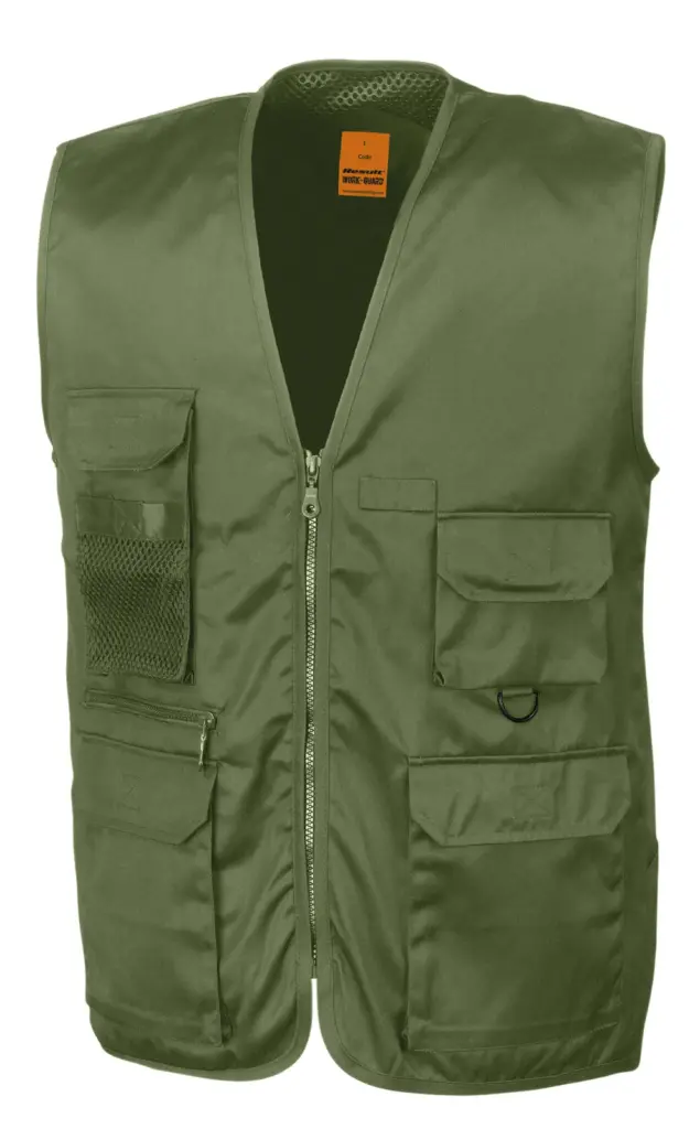 Safari Weste R045X Bedrucken 11 Taschen Mesh S M L XL XXL — Produktfoto 4