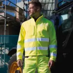 R117_2019 - Hidalgo-werbeartikel Hi-vis Softshelljack