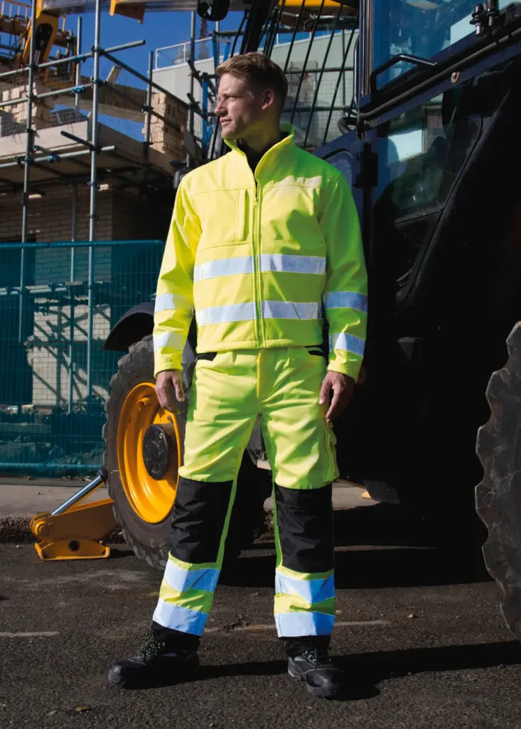 R117-2_2019 - Hidalgo-werbeartikel Hi-vis Softshelljack — productfoto 2