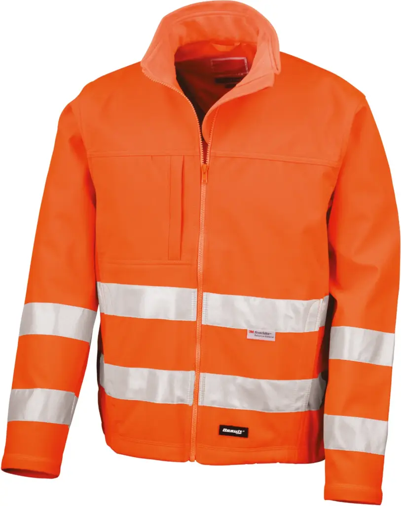 PS_R117_FLUORESCENTORANGE - Hidalgo-werbeartikel Hi-vis Softshelljack, fluorescent orange — productfoto 3