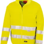 Hi-vis Softshelljack, fluorescent yellow — productfoto 4