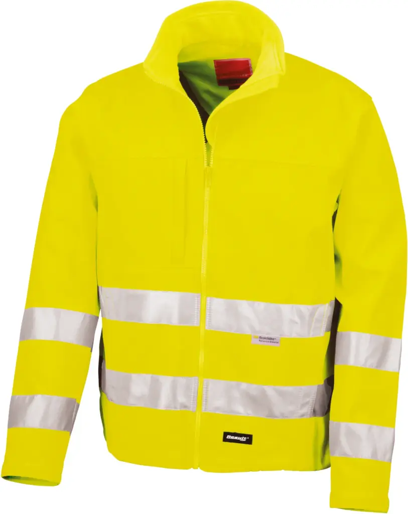 PS_R117_FLUORESCENTYELLOW - Hidalgo-werbeartikel Hi-vis Softshelljack, fluorescent yellow — productfoto 4