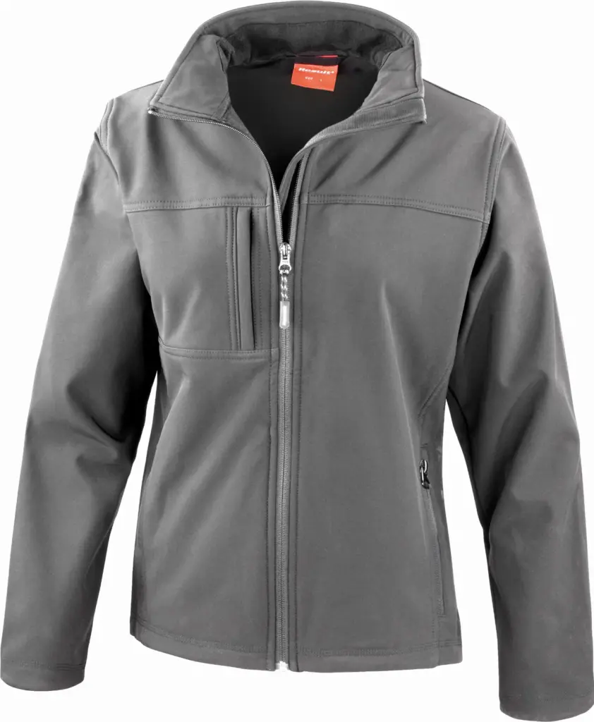 PS_R121F_GREY - Hidalgo-werbeartikel Ladies Classic Softshell Jacket, grey — productfoto 4