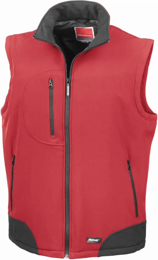 Softshell Bodywarmer, red / black — productfoto 4