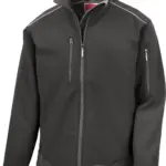 Softshell workwear jacket in ripstop Cordura®, black — productfoto 2