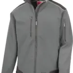 Softshell workwear jacket in ripstop Cordura®, grey / black — productfoto 3