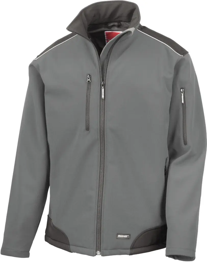 Softshell workwear jacket in ripstop Cordura®, grey / black — productfoto 3