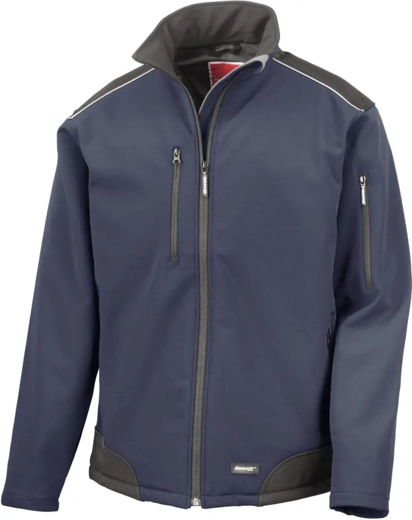 Softshell workwear jacket in ripstop Cordura®, navy / black — productfoto 4