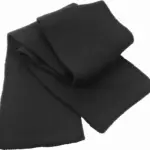 Klassieke dikke gerbreide sjaal, black — productfoto 3