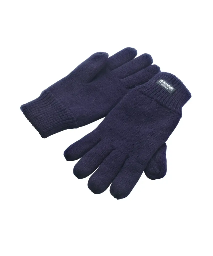 Klassieke Thinsulate™ gevoerde handschoenen, navy — productfoto 3