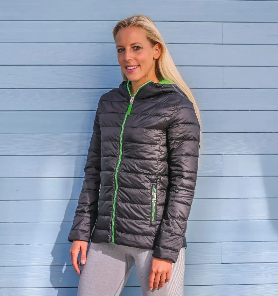 Womens Snow Bird jack met capuchon