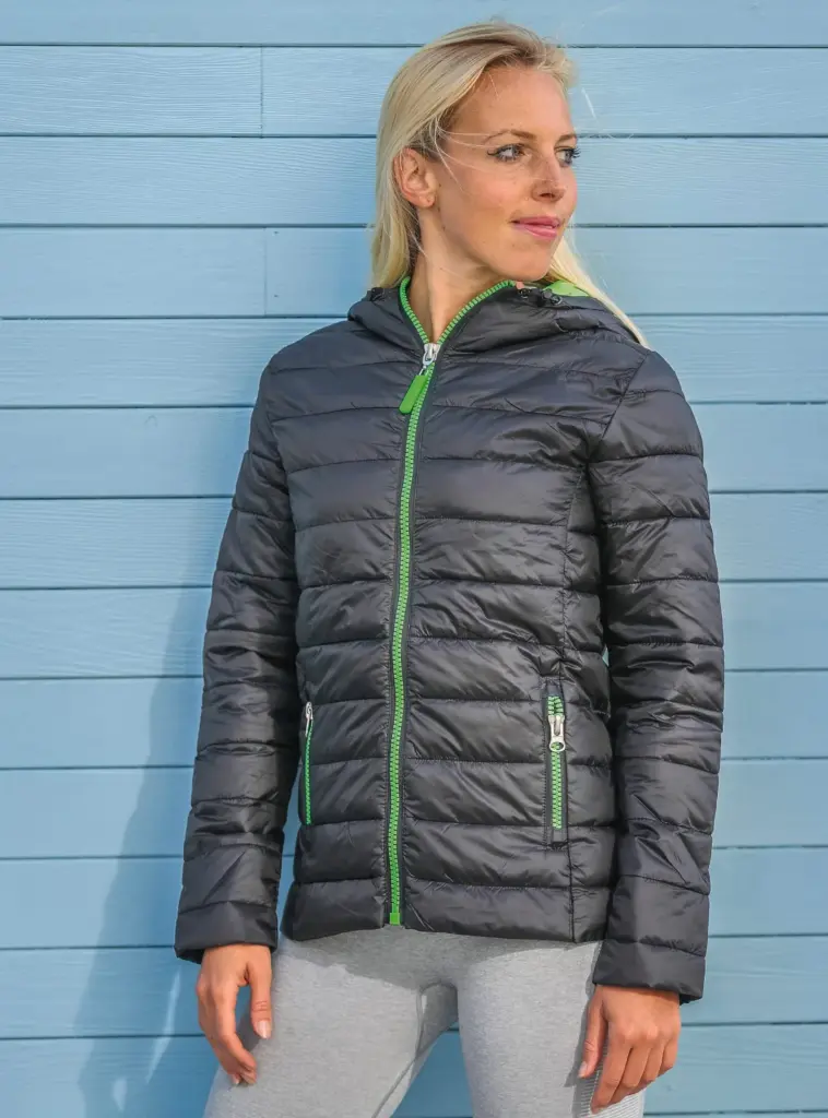 R194F-3_2023 - Hidalgo-werbeartikel Womens Snow Bird jack met capuchon — productfoto 2