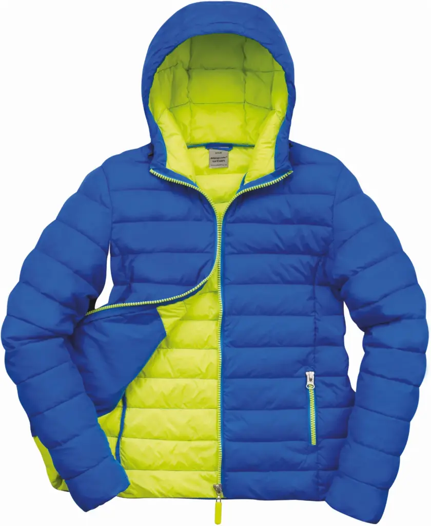 PS_R194F_OCEANBLUE-LIMEPUNCH - Hidalgo-werbeartikel Womens Snow Bird jack met capuchon, ocean blue / lime punch — productfoto 6