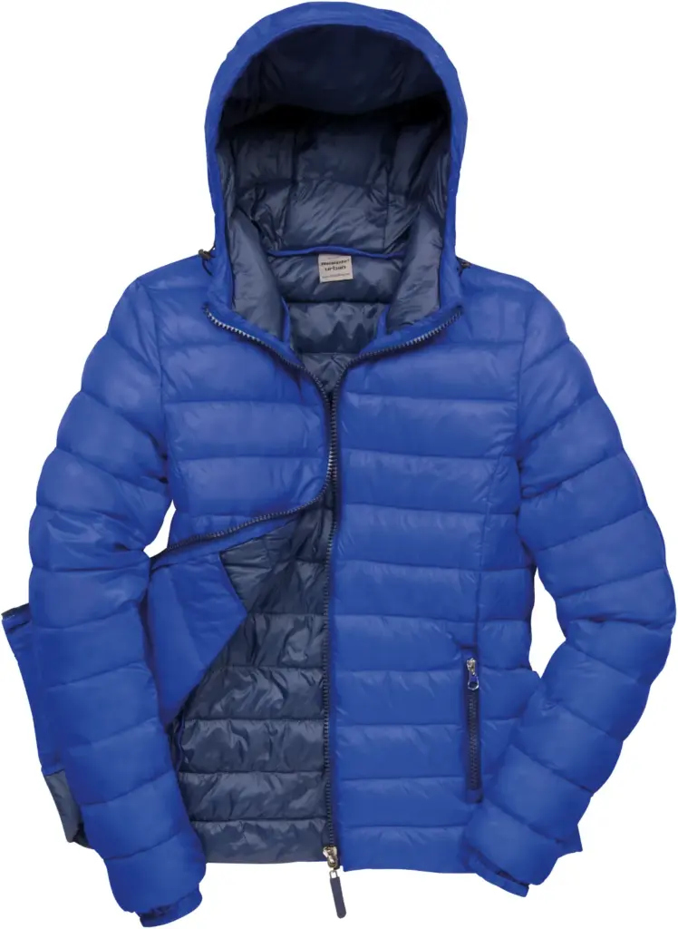 PS_R194F_ROYALBLUE-NAVY - Hidalgo-werbeartikel Womens Snow Bird jack met capuchon, royal blue / navy — productfoto 7