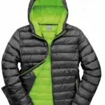 Mens Snow Bird jack met capuchon, black / lime — productfoto 3
